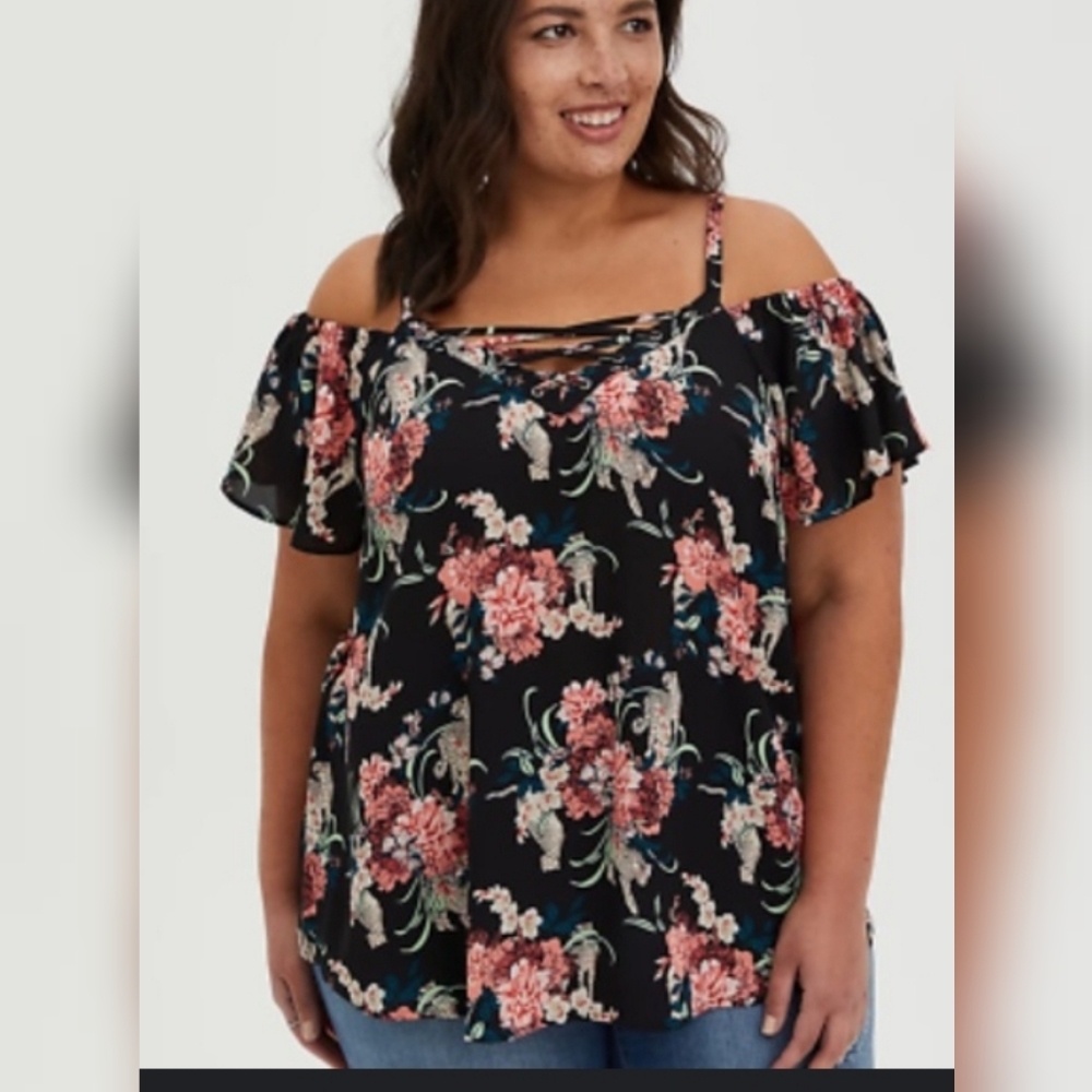 Torrid Adjustable Staps Blouse - image 1